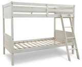 Robbinsdale Antique White Twin/Twin Bunk Bed w/ Ladder - Ornate Home