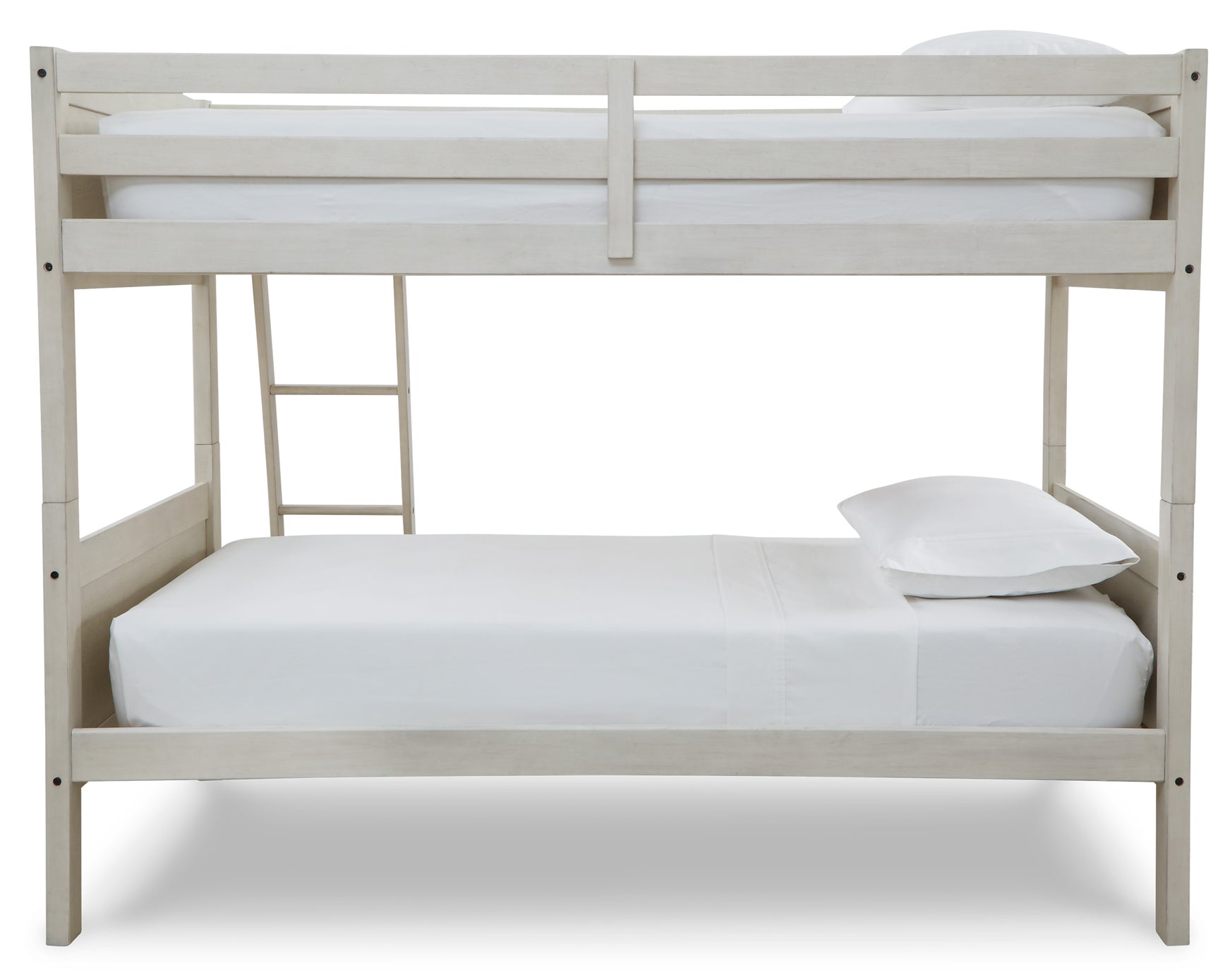Robbinsdale Antique White Twin/Twin Bunk Bed w/ Ladder - Ornate Home