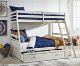 Robbinsdale Antique White Twin over Full Bunk Bed with Storage (Online Special Price) - Ornate Home