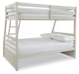 Robbinsdale Antique White Twin over Full Bunk Bed with Storage and Mattresses (Online Special Price) - Ornate Home