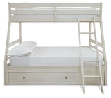 Robbinsdale Antique White Twin over Full Bunk Youth Bed with Storage - Ornate Home