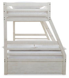 Robbinsdale Antique White Twin over Full Bunk Youth Bed with Storage - Ornate Home