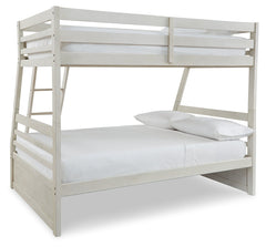 Robbinsdale Antique White Twin over Full Bunk Youth Bed with Storage - Ornate Home