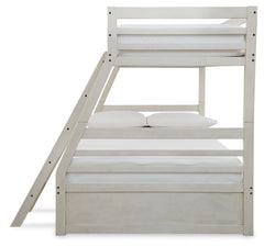 Robbinsdale Antique White Twin over Full Bunk Youth Bed with Storage - Ornate Home