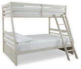 Robbinsdale Antique White/White Twin over Full Bunk Bed and Mattresses (Online Special Price) - Ornate Home