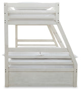 Robbinsdale Antique White/White Twin over Full Bunk Bed and Mattresses (Online Special Price) - Ornate Home