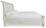 Robbinsdale White King Sleigh Storage Bedroom Set with Dresser and Mirror (Online Special Price) - Ornate Home