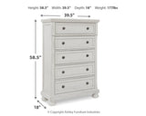 Robbinsdale White Queen Panel Storage Bedroom Set with Dresser, Mirror and Chest (Online Special Price) - Ornate Home