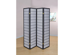 Roberto Black & White 4 Panel Folding Screen - Ornate Home