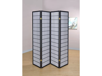 Roberto Black & White 4 Panel Folding Screen - Ornate Home