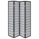 Roberto Black & White 4 Panel Folding Screen - Ornate Home