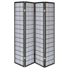 Roberto Black & White 4 Panel Folding Screen - Ornate Home