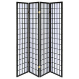 Roberto Black & White 4 Panel Folding Screen - Ornate Home