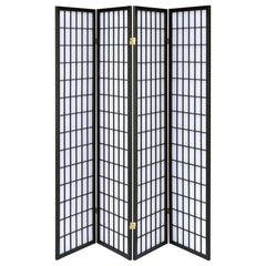 Roberto Black & White 4 Panel Folding Screen - Ornate Home