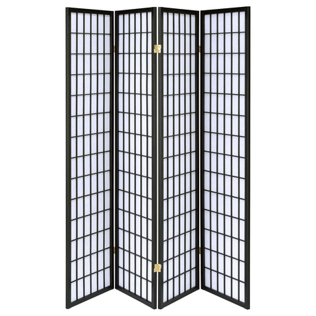 Roberto Black & White 4 Panel Folding Screen - Ornate Home