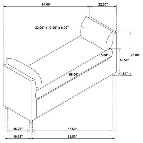 Robin Brown Accent Bench - Ornate Home