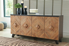 Robin Ridge Two-tone Brown Accent Cabinet - Ornate Home