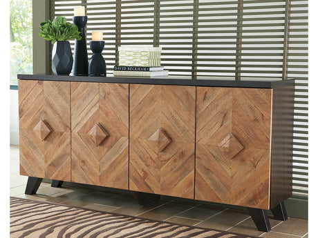 Robin Ridge Two-tone Brown Accent Cabinet - Ornate Home