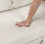 Robinson Beige Pull-Out Loveseat with Storage Shelves and USB Charging Ports - Ornate Home