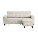 Robinson Beige Sectional with Reversible Chaise and Pull-out Bed - Ornate Home