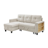 Robinson Beige Sectional with Reversible Chaise and Pull-out Bed - Ornate Home