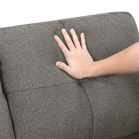 Robinson Dark Brown Pull-Out Loveseat with Storage Shelves and USB Charging Ports - Ornate Home