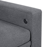 Robinson Gray Pull-Out Loveseat with Storage Shelves and USB Charging Ports - Ornate Home