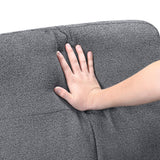 Robinson Gray Pull-Out Loveseat with Storage Shelves and USB Charging Ports - Ornate Home