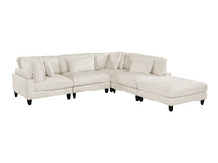 Robstown Beige 5-Piece Modular Sectional w/ Ottoman - Ornate Home