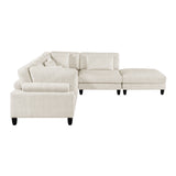 Robstown Beige 5-Piece Modular Sectional w/ Ottoman - Ornate Home