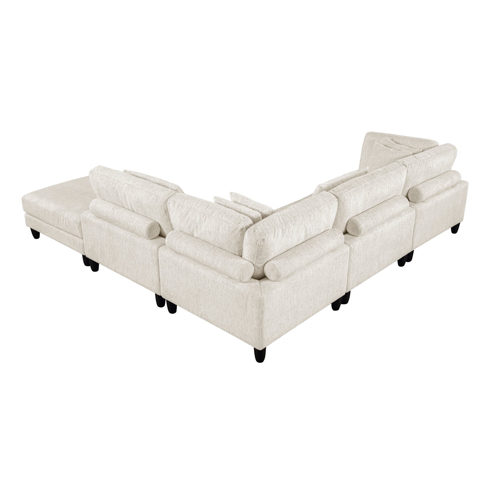 Robstown Beige 5-Piece Modular Sectional w/ Ottoman - Ornate Home