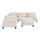 Robstown Beige 6-Piece Modular Sectional w/ Ottoman - Ornate Home