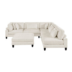 Robstown Beige 6-Piece Modular Sectional w/ Ottoman - Ornate Home