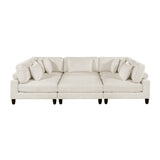 Robstown Beige 6-Piece Modular Sectional w/ Ottoman - Ornate Home