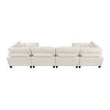 Robstown Beige 6-Piece Modular Sectional w/ Ottomans - Ornate Home