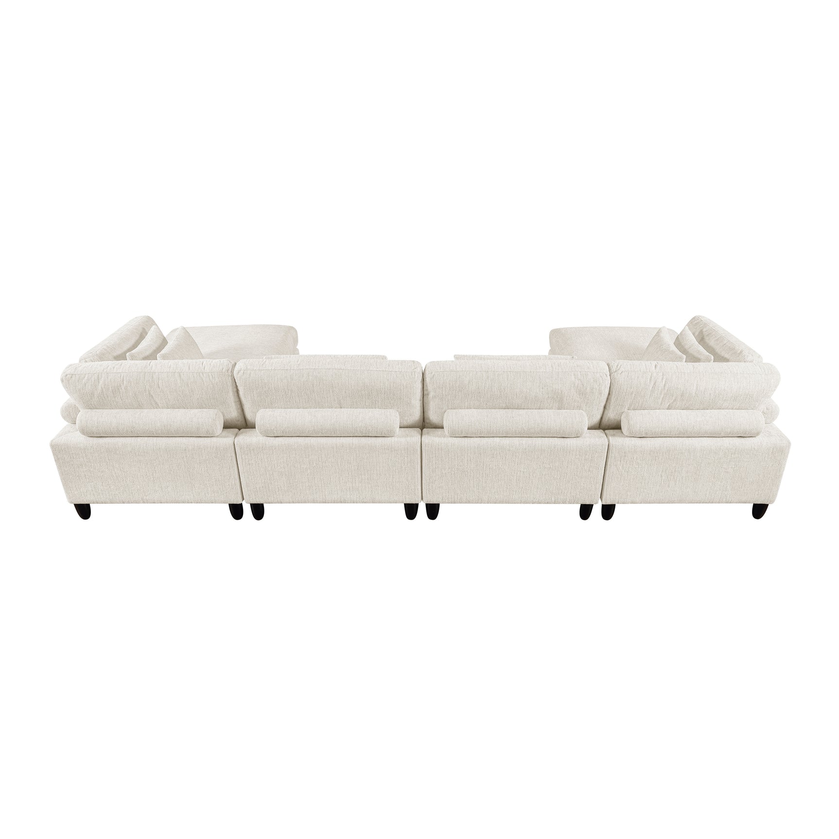Robstown Beige 6-Piece Modular Sectional w/ Ottomans - Ornate Home