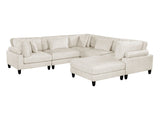 Robstown Beige 6-Piece Modular Sectional with Ottoman - Ornate Home
