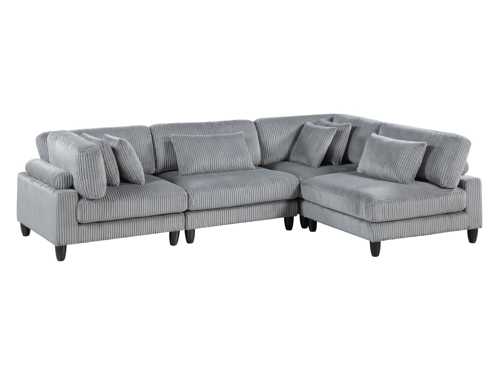Robstown Gray 4-Piece Modular Sectional - Ornate Home