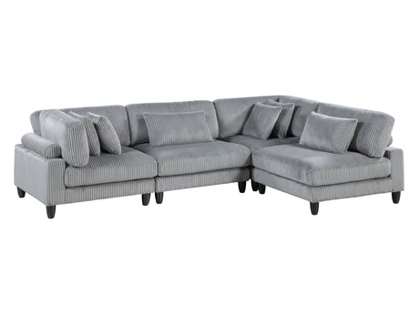Robstown Gray 4-Piece Modular Sectional - Ornate Home