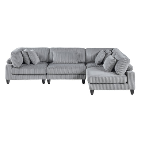 Robstown Gray 4-Piece Modular Sectional - Ornate Home