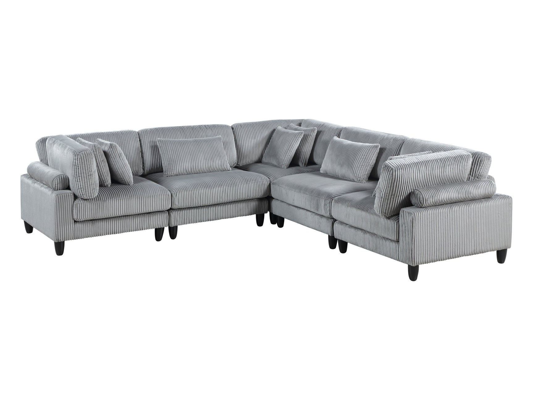Robstown Gray 5-Piece Modular Sectional - Ornate Home