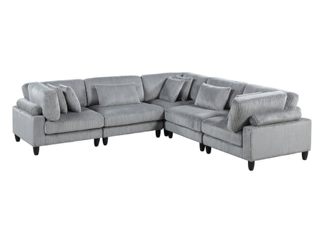 Robstown Gray 5-Piece Modular Sectional - Ornate Home