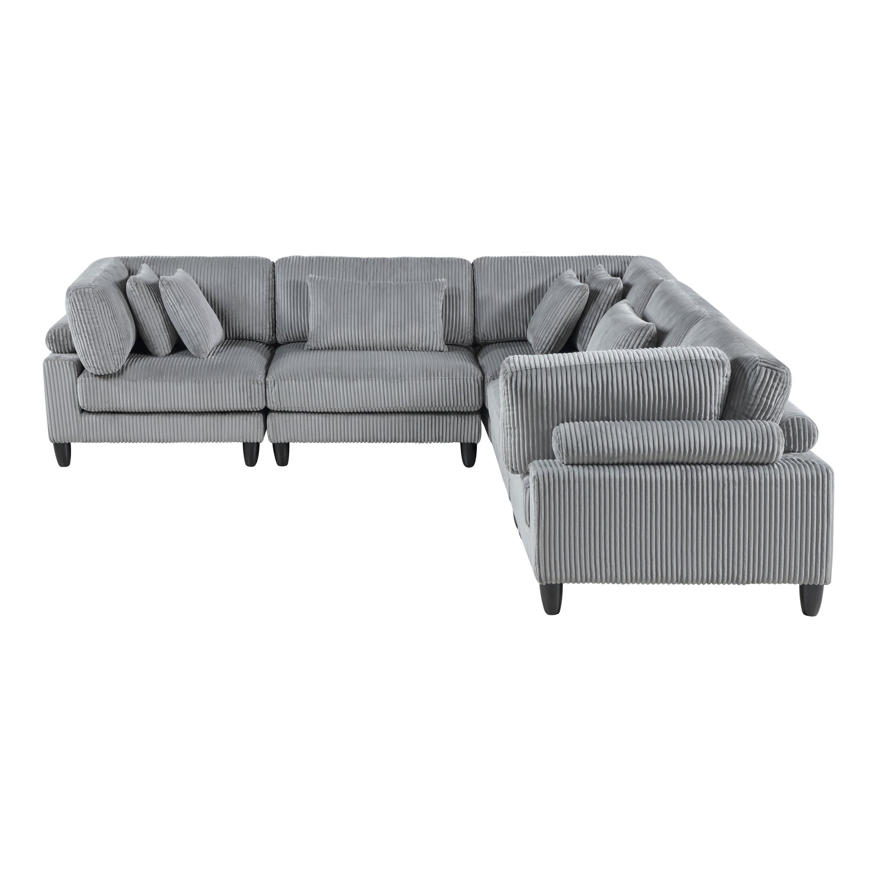 Robstown Gray 5-Piece Modular Sectional - Ornate Home
