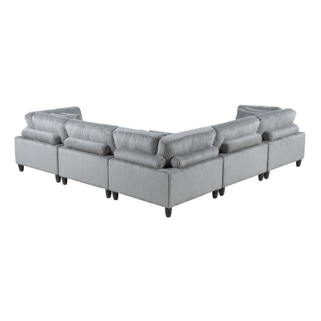 Robstown Gray 5-Piece Modular Sectional - Ornate Home
