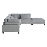 Robstown Gray 5-Piece Modular Sectional with Ottoman - Ornate Home