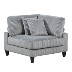 Robstown Gray 5-Piece Modular Sectional with Ottoman - Ornate Home