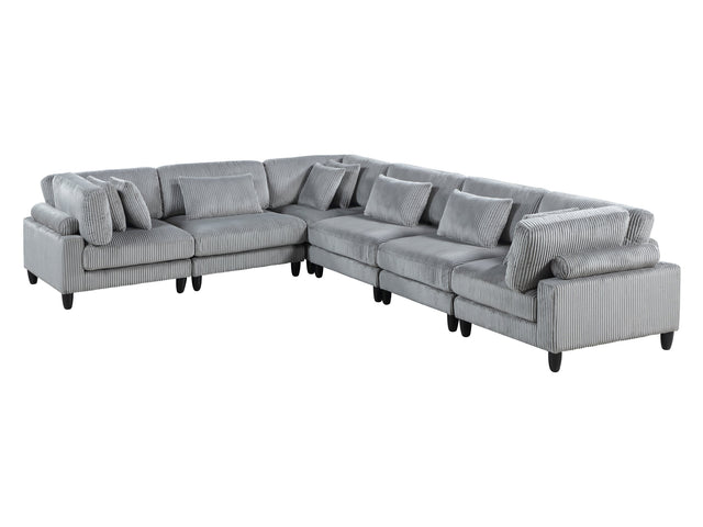 Robstown Gray 6-Piece Modular Sectional - Ornate Home
