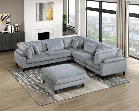 Robstown Gray Ottoman - Ornate Home