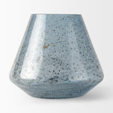 Robyn Blue Short Glass Vase - Ornate Home