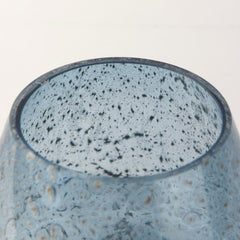 Robyn Blue Short Glass Vase - Ornate Home